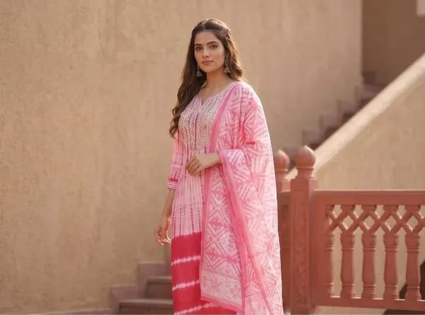 Captivating_Pink_Tie-Dye_Kurti_Set_|_Mirror_Work_&_Embroidery_|_Jaipur_Trendz