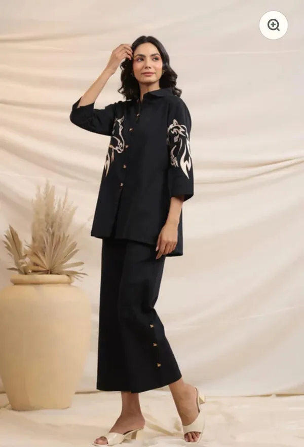 Heavy_Cotton_Black_Beads_And_Thread_Work_Co-Ord_Set