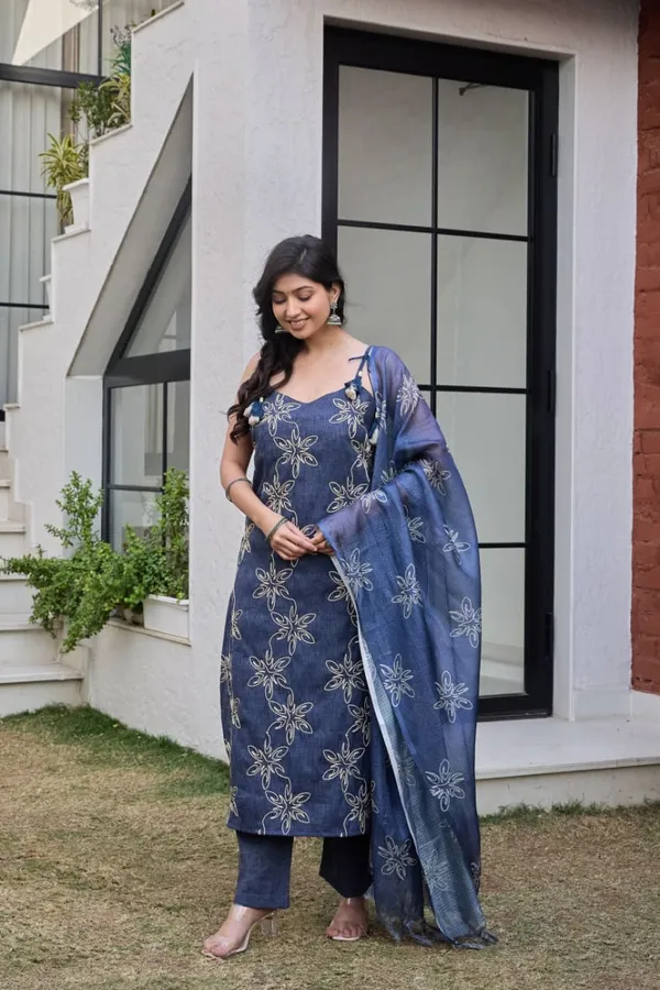 Embroidered_Denim-Finish_Suit_Set