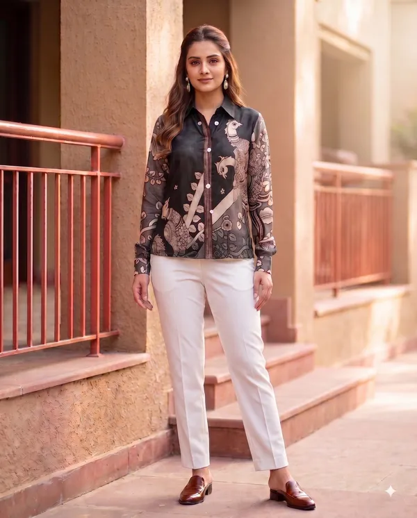 Ethnic_Blue_Crape_Bandhani_Printed_shirt