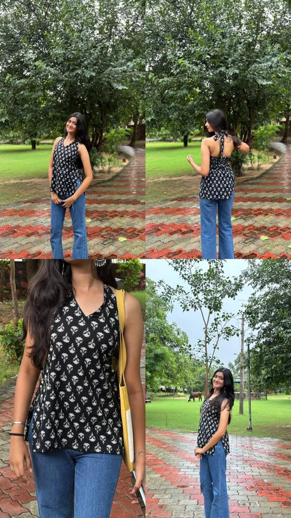 Kohl_Black_Halter_Neck_Ethnic_Print_Short_Kurti_|_Desi-Chic_Top_|_Jaipur_Trendz
