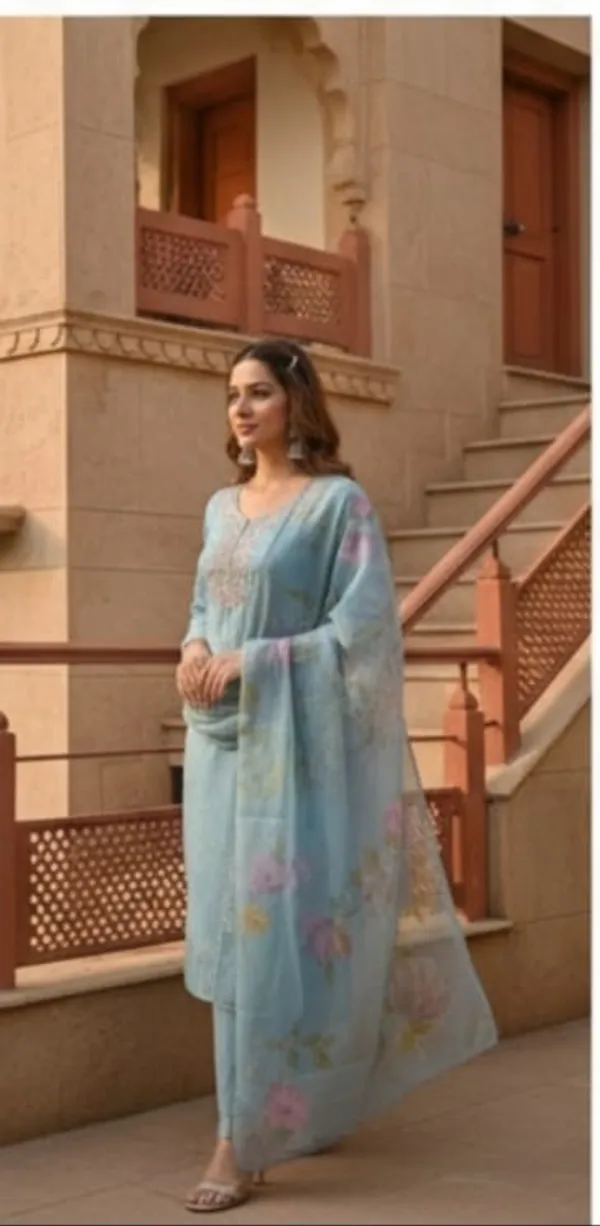 Heavy_Silk_3_Piece_Set_With_Organza_Dupatta