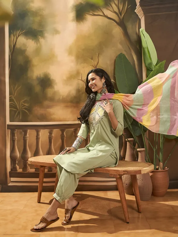Heavy_mirror_Work_3_Piece_Suit_Set_With_Dupatta