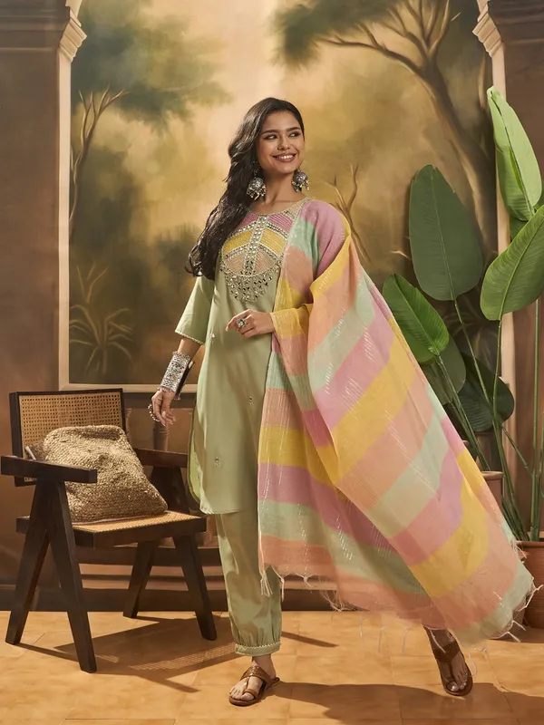 Heavy_mirror_Work_3_Piece_Suit_Set_With_Dupatta