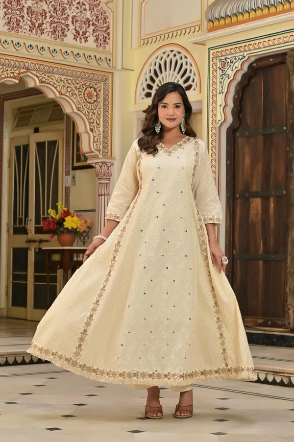 Ivory_&_Gold_Hand-Embroidered_Festive_Anarkali_with_Zari_Border