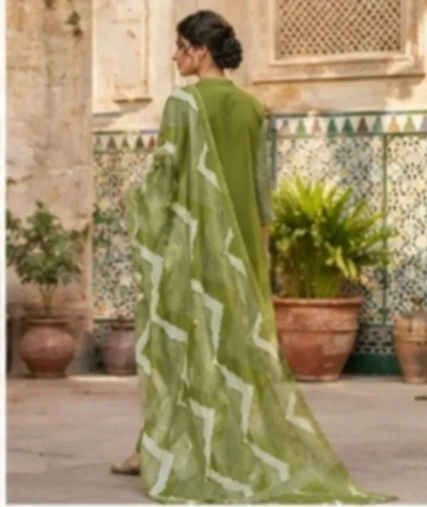 Olive_Green_Leheriya_Print_Kurta_Set