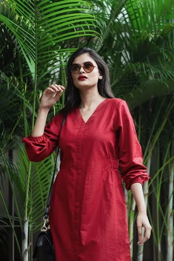 Stylish_red_cotton_dress