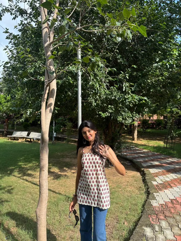 Sanjh_Pink_Printed_Corset_Back_Cotton_Top_|_Short_Kurti_|_Jaipur_Trendz