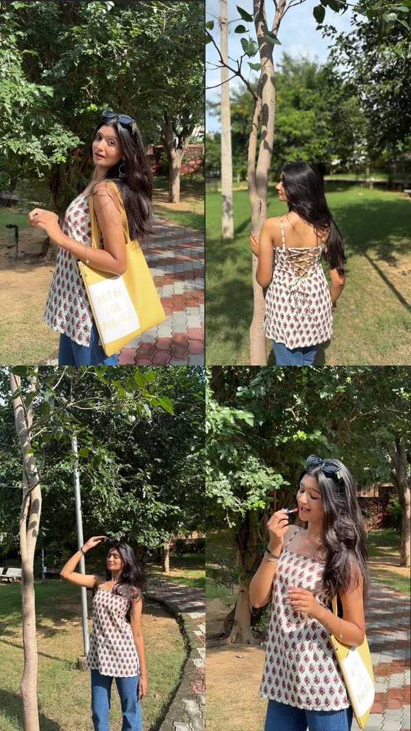 Sanjh_Pink_Printed_Corset_Back_Cotton_Top_|_Short_Kurti_|_Jaipur_Trendz