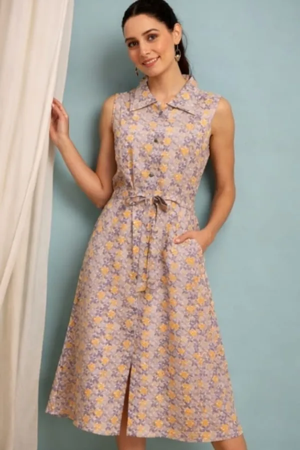 The_Modern_Classic_Summer_Bloom_Belted_Midi