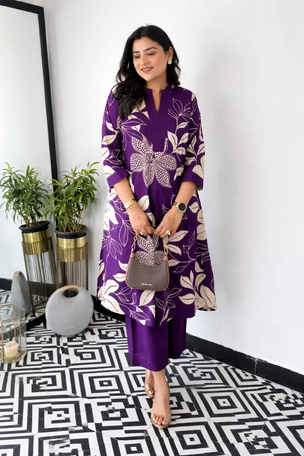 Trendy_floral_print_kurta_pant_set