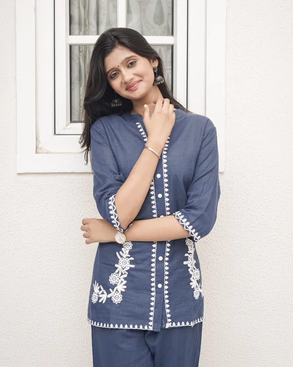 Embroidered_Cotton-Linen_Co-Ord_Set_with_Pockets_|_Indigo_Blue_|_Jaipur_Trendz