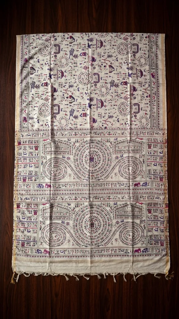 Bhagalpuri_Handloom_Warli_Print_on_Premium_Quality_Soft_Katan_Tussar_Silk_Saree_in_White
