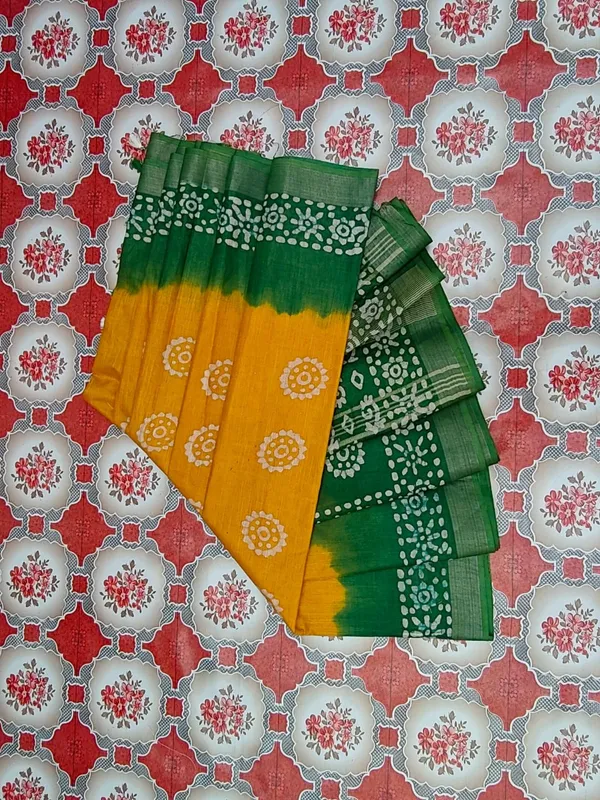 Bhagalpuri_Handloom_Linen_Blend_Batik_Saree_With_Running_BLouse_Piece