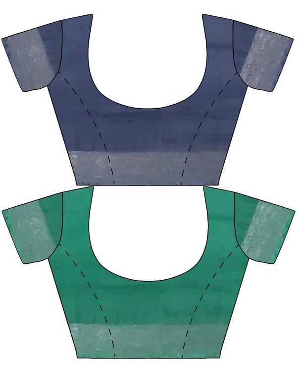 Bhagalpuri_Handloom_Cotton-Linen_Blend_Saree_With_Running_Unstiched_Blouse_Piece_(Lake_Grey_&_Mint_Green)