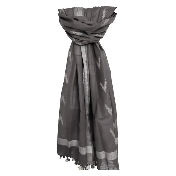 Linen_Cotton_Blend_Zari_Weaving_Handloom_Ikkat_Dupatta_(12017_Grey)