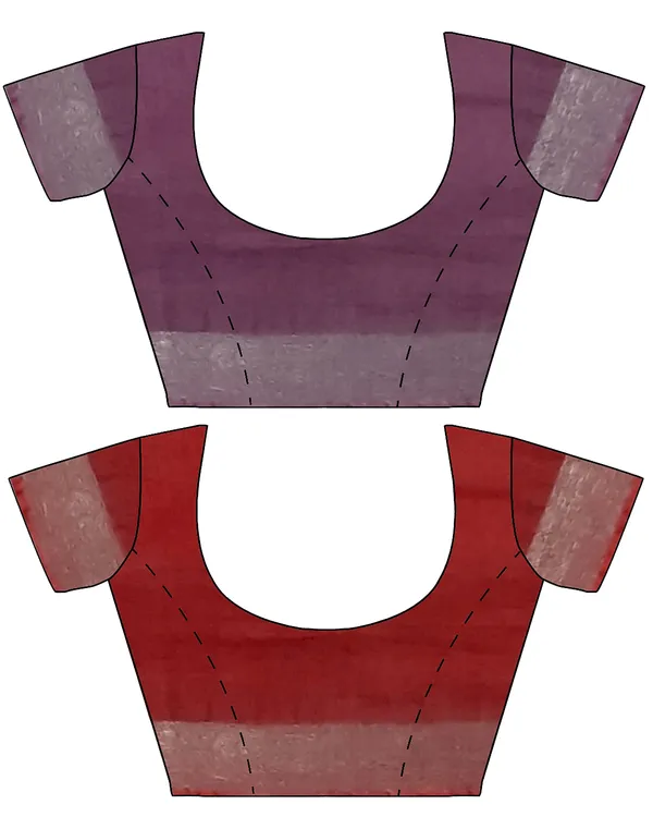 Quinacridone_Magenta_&_Red_women's_Bhagalpuri_Handloom_Cotton-Linen_Blend_Saree_Combo_(Pack_Of_2)_With_Running_Unstiched_Blouse_Piece