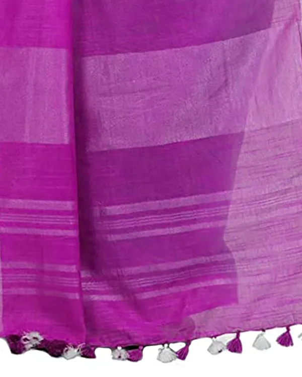 Pacific_Cyan_&_Wild_Strawberry_women's_Handloom_Bhagalpuri_Linen_Blend_Two_Dye_Saree_With_Running_Unstitched_Blouse_Piece