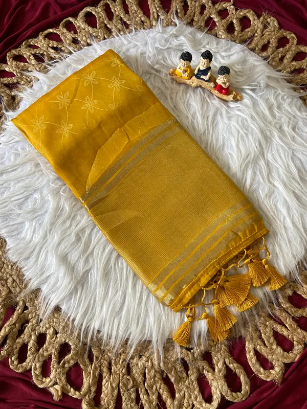 Premium_Soft_Fandy_Satin_sarees_with_Beautiful_Self_Design_Weaving__Pallu_With_Attractive_Traditional_Zari_Weaving__Border_With_All_Over_Self_Weaving__Design_And_Self_Design_Weaving__Blouse_With_Fancy_Tassels