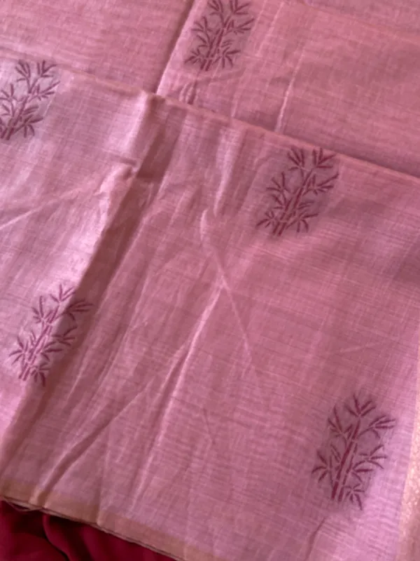 Premium_Soft_Muga_Cotton_sarees_with_Beautiful_?Colourfull_Resham_Weaving__Flower_Design_Pallu_With_Attractive_Traditional_Zari_Weaving__With_All_Over__Resham_Weaving__And_Resham_Weaving_Butti_Blouse_With_Fancy_Tassels