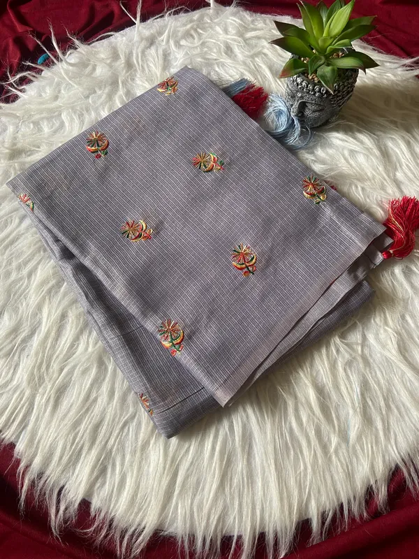 Premium_Soft_Kota_sarees_with_Beautiful_Embroidery_With_Attractive_Design_And_Contrast_Jecquard_Blouse_With_Tassels_in_new_styles_n_new_look