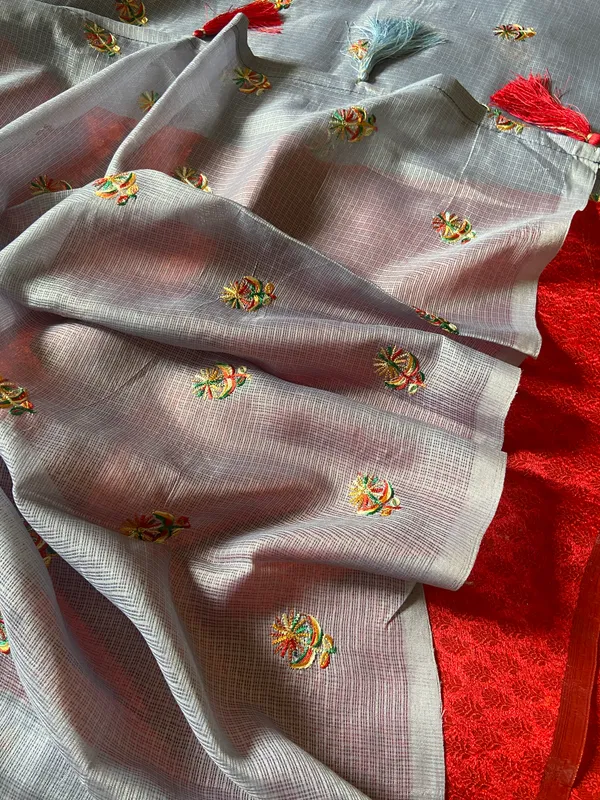 Premium_Soft_Kota_sarees_with_Beautiful_Embroidery_With_Attractive_Design_And_Contrast_Jecquard_Blouse_With_Tassels_in_new_styles_n_new_look