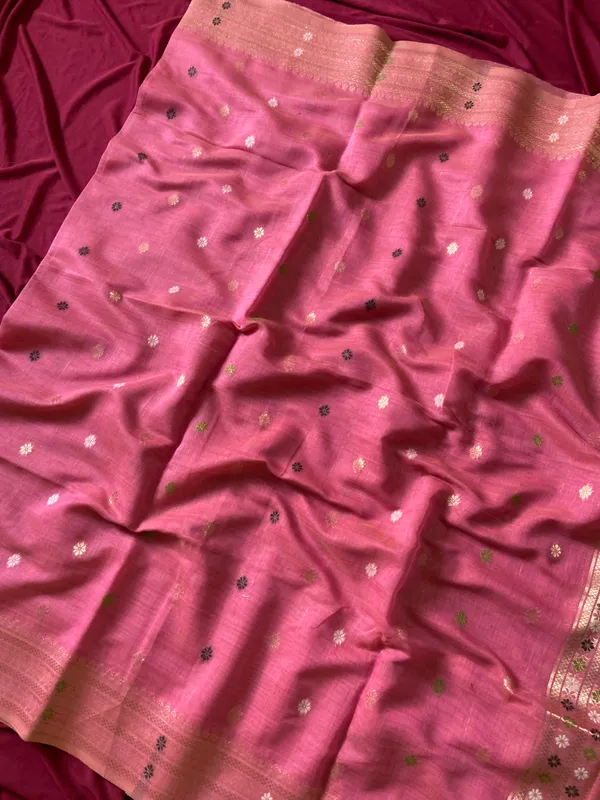 Premium_Soft_Muga_Cotton_Paithani_sarees_with_Beautiful_colourfull_3D_Woven_Elephant_Design_Pallu_With_Attractive_All_Over_Resham_Weaving_Butti_Design_With_Zari_Weaving_Border_And_Resham_Weaving_Butti_Blouse_With_Fancy_Tassels