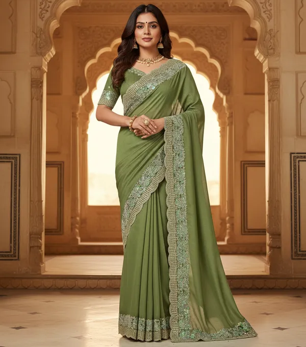 Shimmer_Sitara_Fabric_sarees_with_Beautiful_Embroidery_&_Sequence_Work_With_Attractive_Cutwork_Border