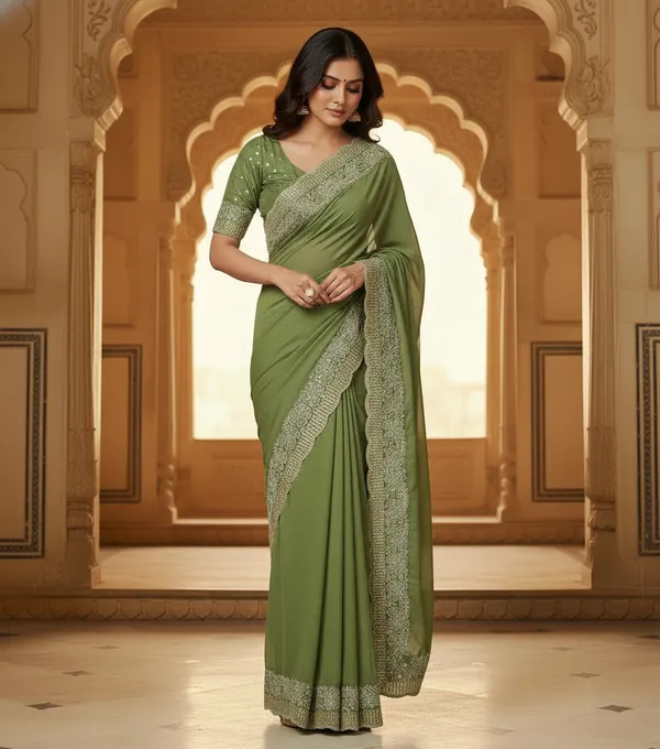 Shimmer_Sitara_Fabric_sarees_with_Beautiful_Embroidery_&_Sequence_Work_With_Attractive_Cutwork_Border