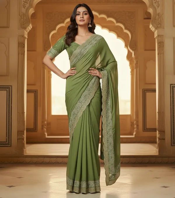 Shimmer_Sitara_Fabric_sarees_with_Beautiful_Embroidery_&_Sequence_Work_With_Attractive_Cutwork_Border