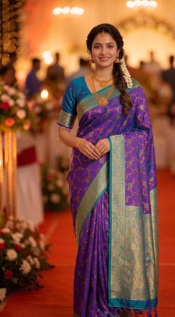 Premium_Soft_Paithani_Silk_sarees_With_Beautiful_Weaving_Pattern_With_Attractive_Rich_Pallu_And_Border_And_Weaving_Blouse_With_Tassels