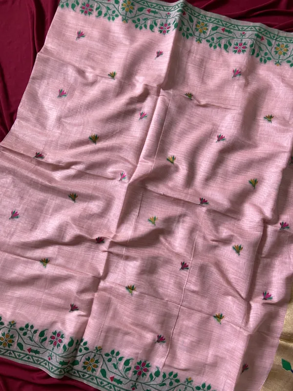 Premium_Soft_Muga_Cotton_Paithani_sarees_with_Beautiful_Colourfull_3D_Woven_Zari_Deer_Design_Pallu_With_Attractive_All_Over_Resham_Weaving_Butti_Design_With_Zari_Weaving_Border_And_Resham_Weaving_Border_Blouse_With_Fancy_Tassels