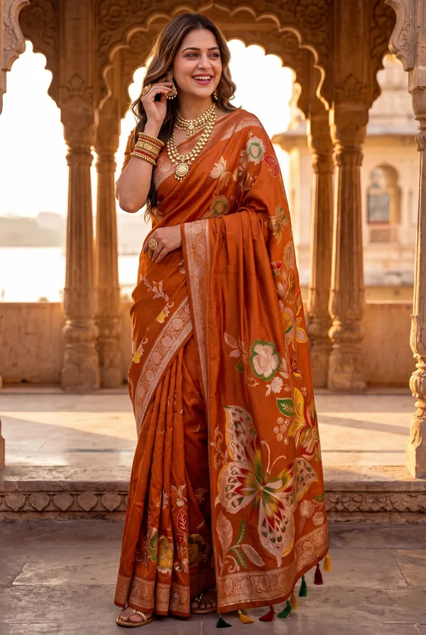 Soft_Silk_Sarees_With_Beautiful_Woven_Zari_Work_With_Attractive_Butterfly_Design_Saree_And_Running_Blouse_With_Tassels