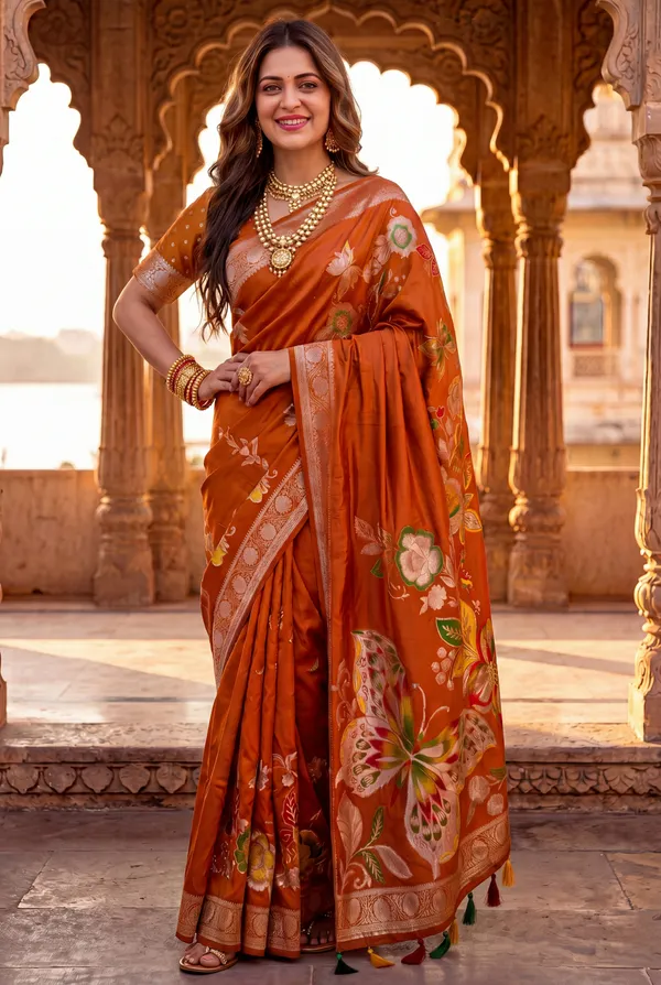 Soft_Silk_Sarees_With_Beautiful_Woven_Zari_Work_With_Attractive_Butterfly_Design_Saree_And_Running_Blouse_With_Tassels