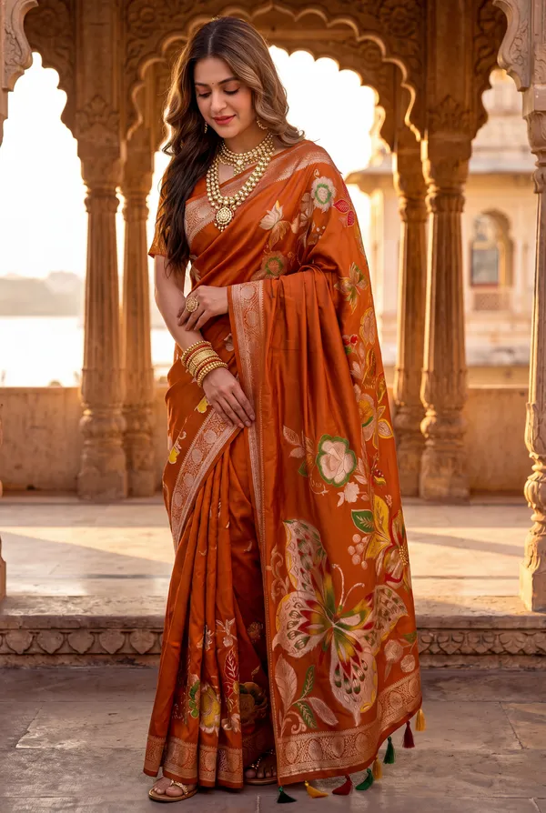 Soft_Silk_Sarees_With_Beautiful_Woven_Zari_Work_With_Attractive_Butterfly_Design_Saree_And_Running_Blouse_With_Tassels