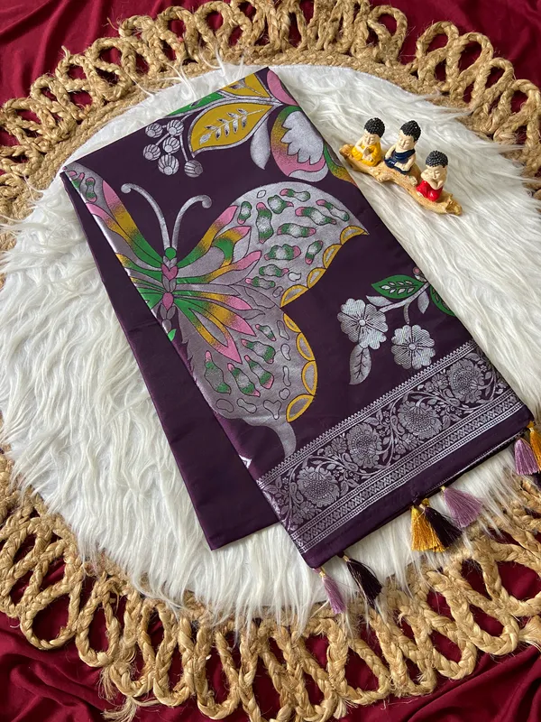 Soft_Silk_Sarees_With_Beautiful_Woven_Zari_Work_With_Attractive_Butterfly_Design_Saree_And_Running_Blouse_With_Tassels