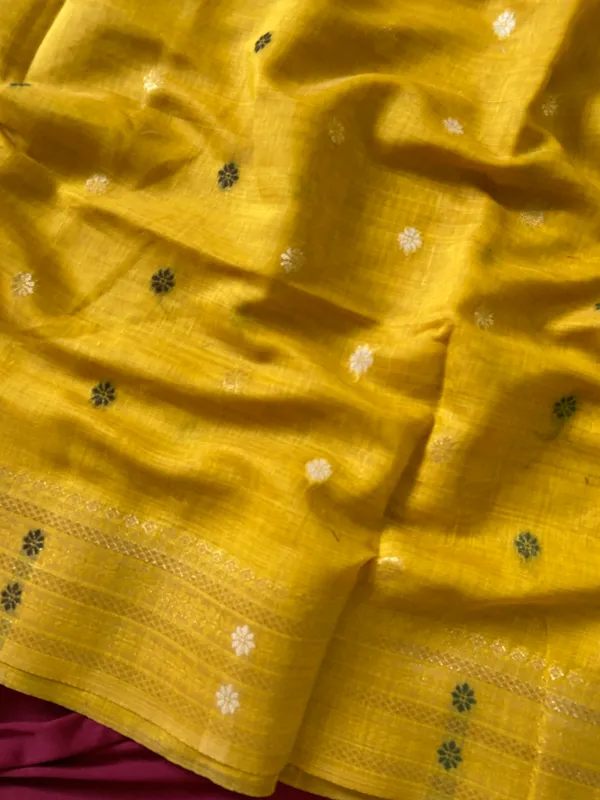 Premium_Soft_Muga_Cotton_Paithani_sarees_with_Beautiful_colourfull_3D_Woven_Elephant_Design_Pallu_With_Attractive_All_Over_Resham_Weaving_Butti_Design_With_Zari_Weaving_Border_And_Resham_Weaving_Butti_Blouse_With_Fancy_Tassels