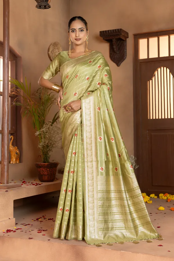 Premium_Soft_Khadi_Linen_sarees_with_Beautiful_Design_Weaving__Pallu_With_Attractive_Traditional_Zari_Weaving__Border_With_All_Over_Butterfly_Weaving__Design_And_Weaving__Blouse_With_Fancy_Tassels