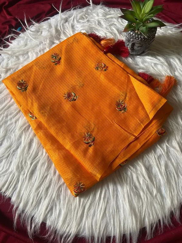 Premium_Soft_Kota_sarees_with_Beautiful_Embroidery_With_Attractive_Design_And_Contrast_Jecquard_Blouse_With_Tassels_in_new_styles_n_new_look