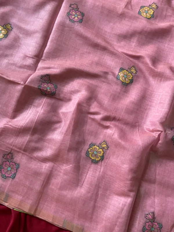 Premium_Soft_Muga_Cotton_Paithani_sarees_with_Beautiful_Weaving_Design_Featuring_Jungle_Theme_And_Swan_Motifs_Pallu_With_Attractive_All_Over_Resham_Weaving_Butti_Design_And_Resham_Weaving_Butti_Blouse_With_Fancy_Tassels