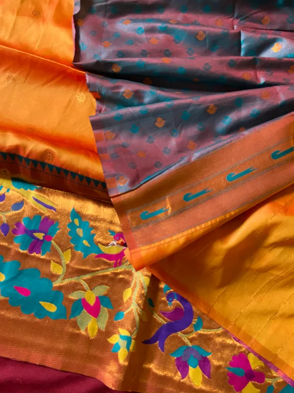 Premium_Soft_Paithani_Silk_sarees_With_Beautiful_Weaving_Pattern_With_Attractive_Rich_Pallu_And_Border_And_Weaving_Blouse_With_Tassels