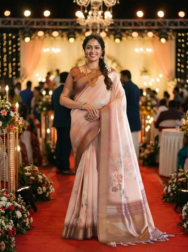 Soft_Tissue_Silk_sarees_with_Beautiful_Digital_Print_With_Attractive_Border_&_Rich_Pallu_With_Sequence_And_Contrast_Print_Blouse_With_Tassels