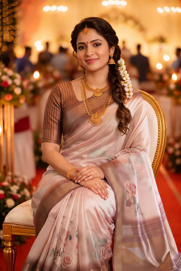 Soft_Tissue_Silk_sarees_with_Beautiful_Digital_Print_With_Attractive_Border_&_Rich_Pallu_With_Sequence_And_Contrast_Print_Blouse_With_Tassels