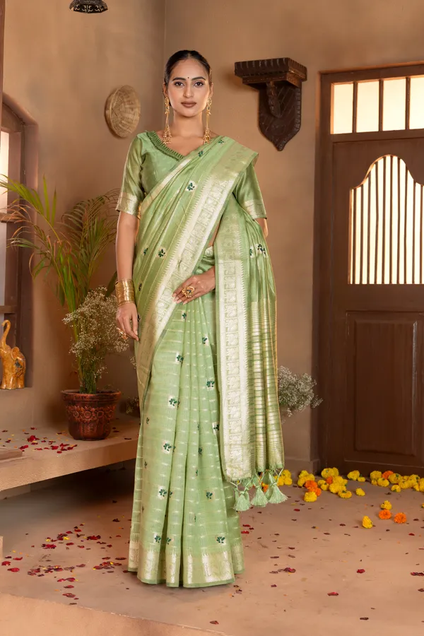Premium_Soft_Khadi_Linen_sarees_with_Beautiful_Design_Weaving__Pallu_With_Attractive_Traditional_Zari_Weaving__Border_With_All_Over_Butterfly_Weaving__Design_And_Weaving__Blouse_With_Fancy_Tassels