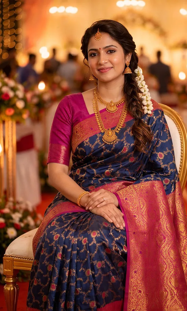 Premium_Soft_Paithani_Silk_sarees_With_Beautiful_Weaving_Pattern_With_Attractive_Rich_Pallu_And_Border_And_Weaving_Blouse_With_Tassels