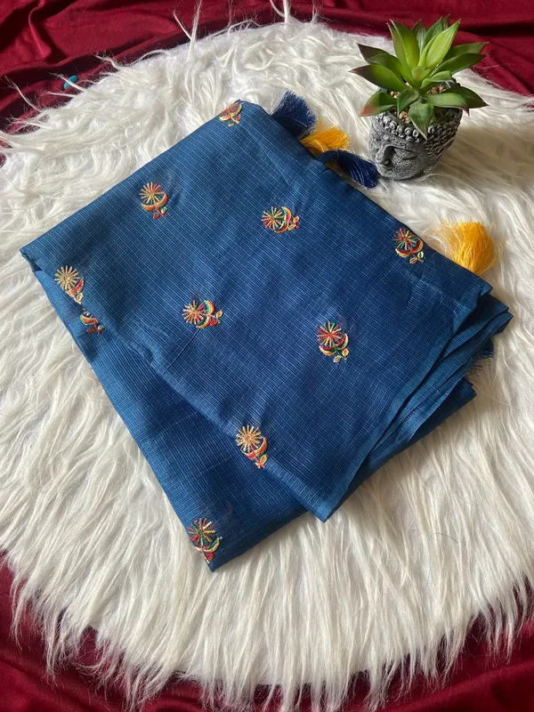 Premium_Soft_Kota_sarees_with_Beautiful_Embroidery_With_Attractive_Design_And_Contrast_Jecquard_Blouse_With_Tassels_in_new_styles_n_new_look