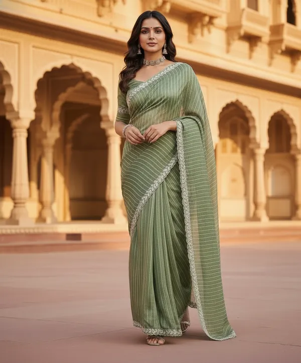 Soft_Shimmer_Patta_sarees_with_Beautiful?_Embroidery_&_Sequence_Work_With_Attractive_Cutwork_Border_And_Heavy_Embroidery_&_Sequence_Work_Blouse_in_new_styles_n_new_look