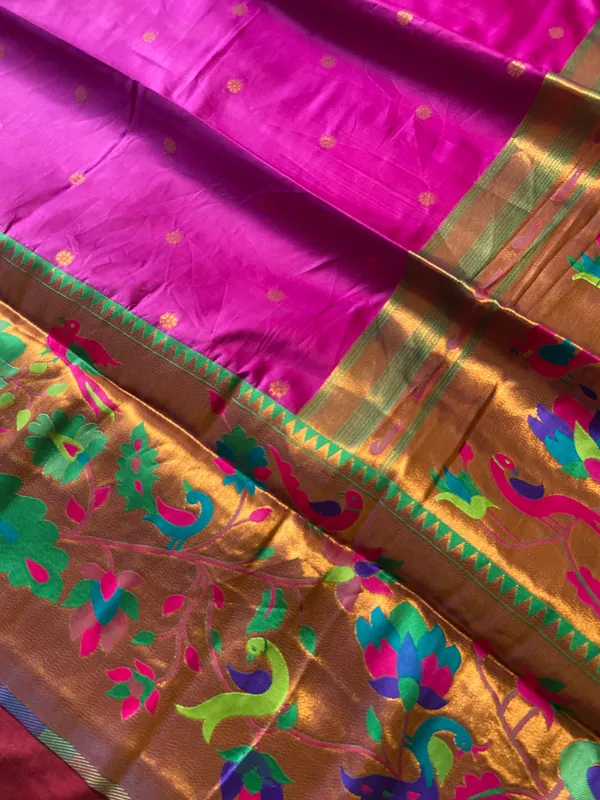 Premium_Soft_Paithani_Silk_sarees_With_Beautiful_Weaving_Pattern_With_Attractive_Rich_Pallu_And_Border_And_Weaving_Blouse_With_Tassels