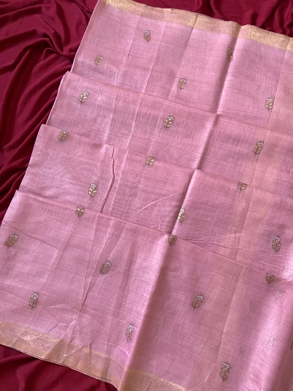 Premium_Soft_Muga_Cotton_sarees_with_Beautiful_Colourfull_Resham_Weaving__Peacock_Design_Pallu_With_Attractive_Traditional_Zari_Weaving__With_All_Over__Resham_Weaving__And_Resham_Weaving_Butti_Blouse_With_Fancy_Tassels