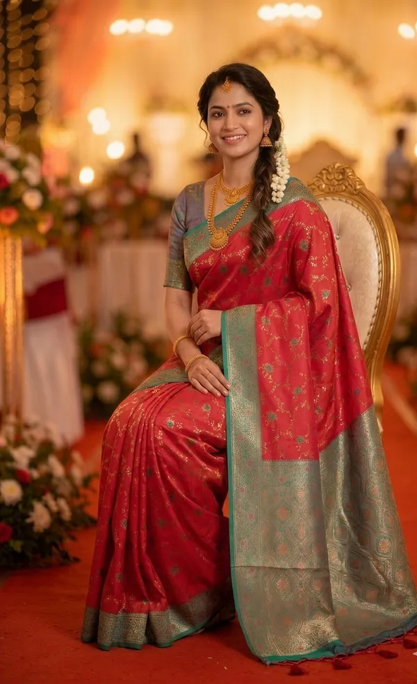 Premium_Soft_Paithani_Silk_sarees_With_Beautiful_Weaving_Pattern_With_Attractive_Rich_Pallu_And_Border_And_Weaving_Blouse_With_Tassels